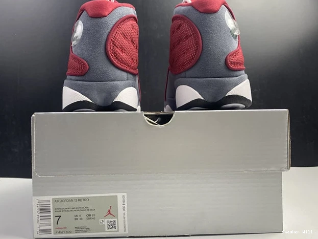Grey 13 414571- 1161 Retro Red Jordan GoAnywhere Flint Gym 6715 0606